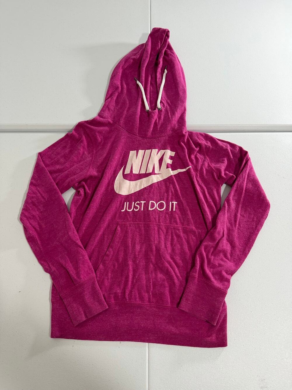 Nike Just Do It Hoodie Womens Size Medium Magenta Pink Pullover